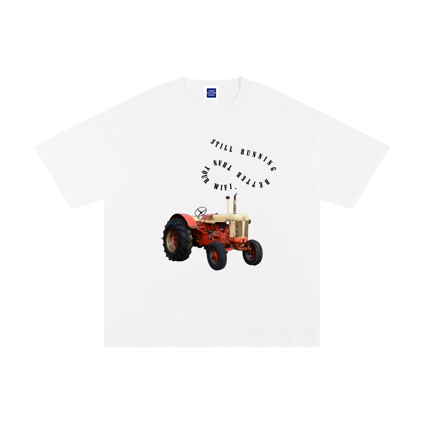 "Still Running Better Than Your Wifi" Tractor Cotton T-Shirt