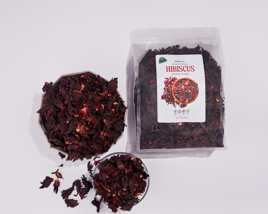 1lb Dried Hibiscus Flowers (16oz) – All Natural Roselle | Triple Cleaned, Sun-Dried Whole Petals | Flor de Jamaica | Great for Tea, Agua Fresca & Cocktails | Resealable Bag – by TradeBuza - TradeBuza ~ Blessings Grow Meadows