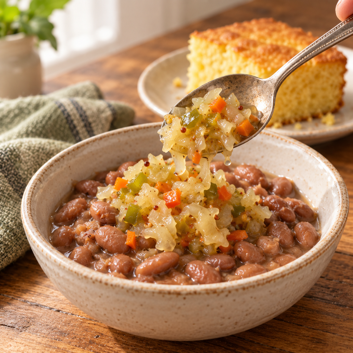 Canned Amish Country Store Chow Chow in a 16oz jar, showing the colorful, chunky vegetable relish inside the jar.