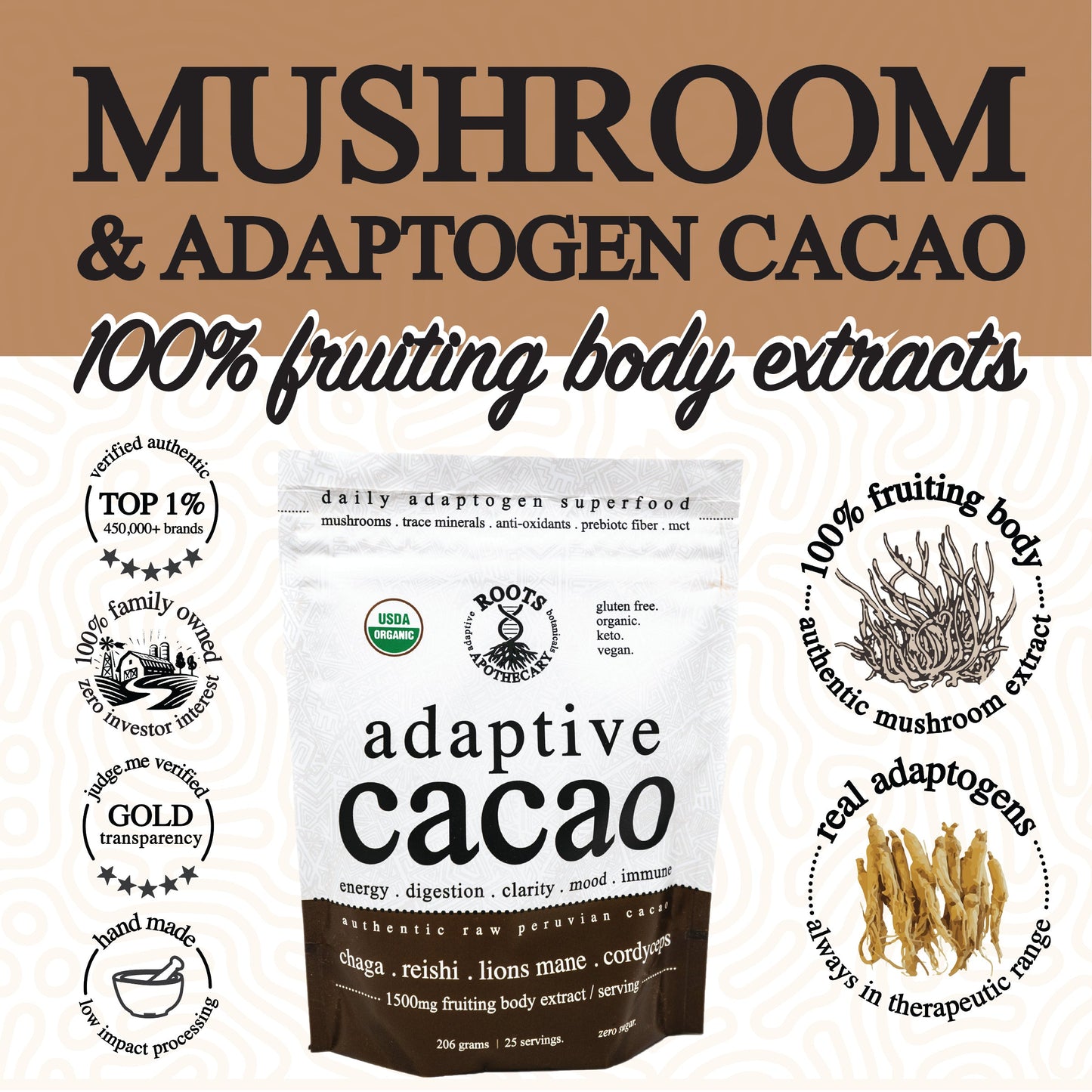 adaptive cacao. performance superfood. - Blessings Grow Meadows