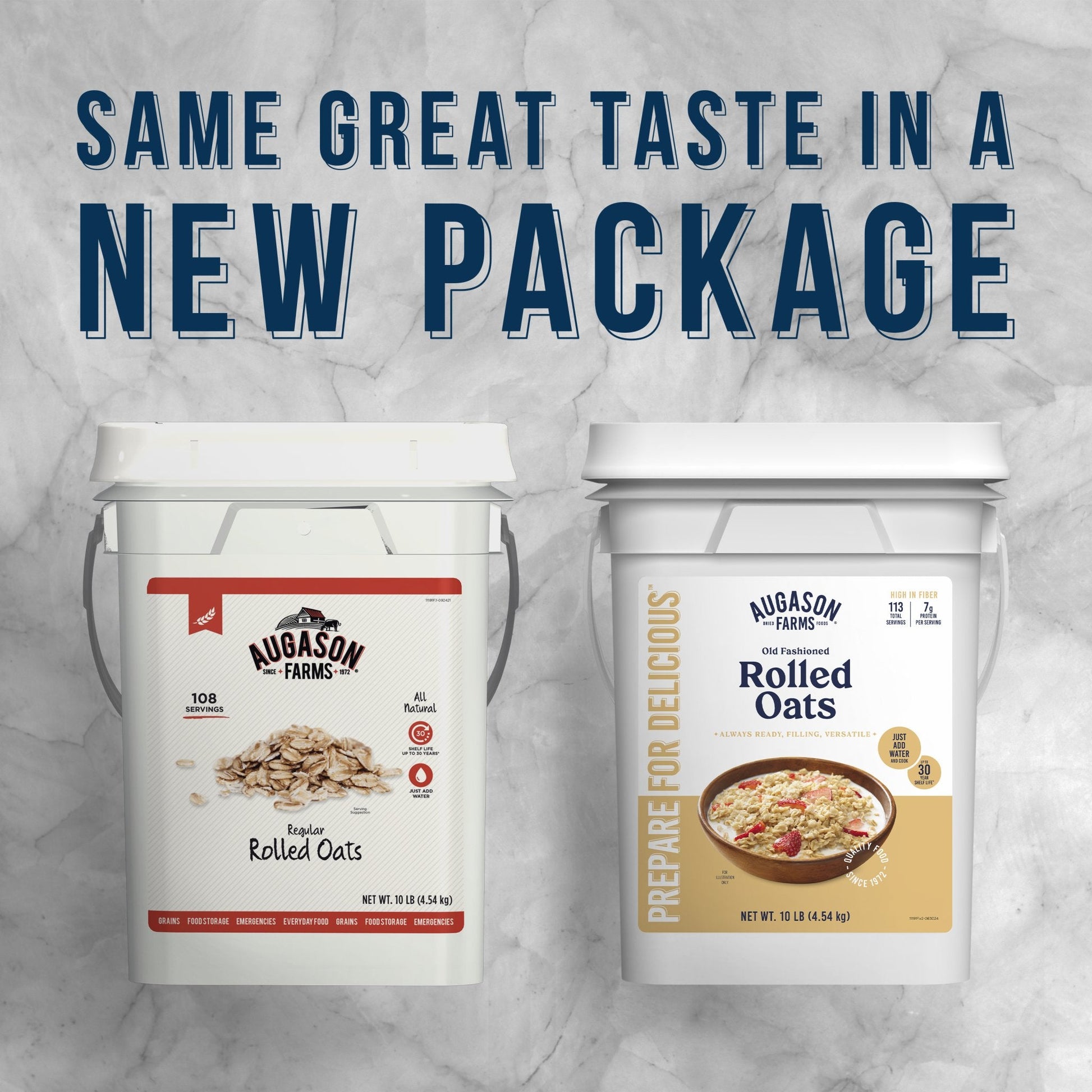 Old Fashioned Rolled Oats 4 Gallon Pail, 113 Servings - Blessings Grow Meadows