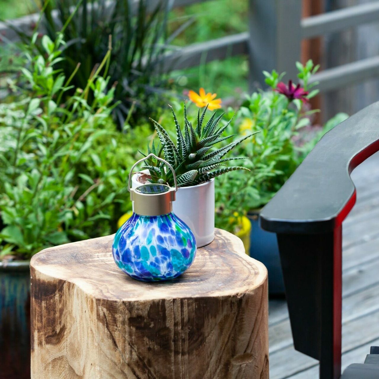 Solar Tea Lanterns 5" Handblown Glass - Blessings Grow Meadows