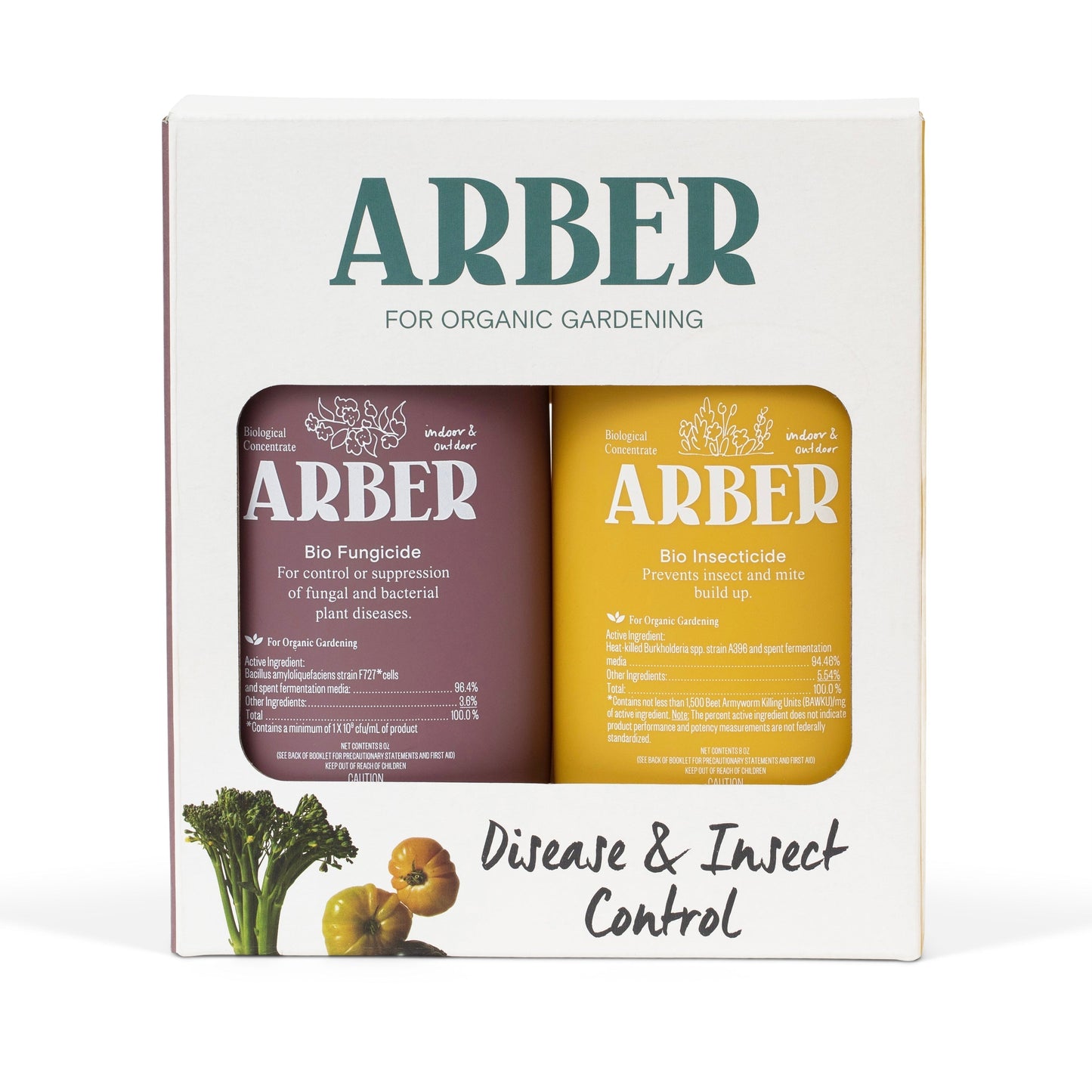 Organic Disease and Insect Control Starter Set kit by Arber, includes natural products for plant protection.
