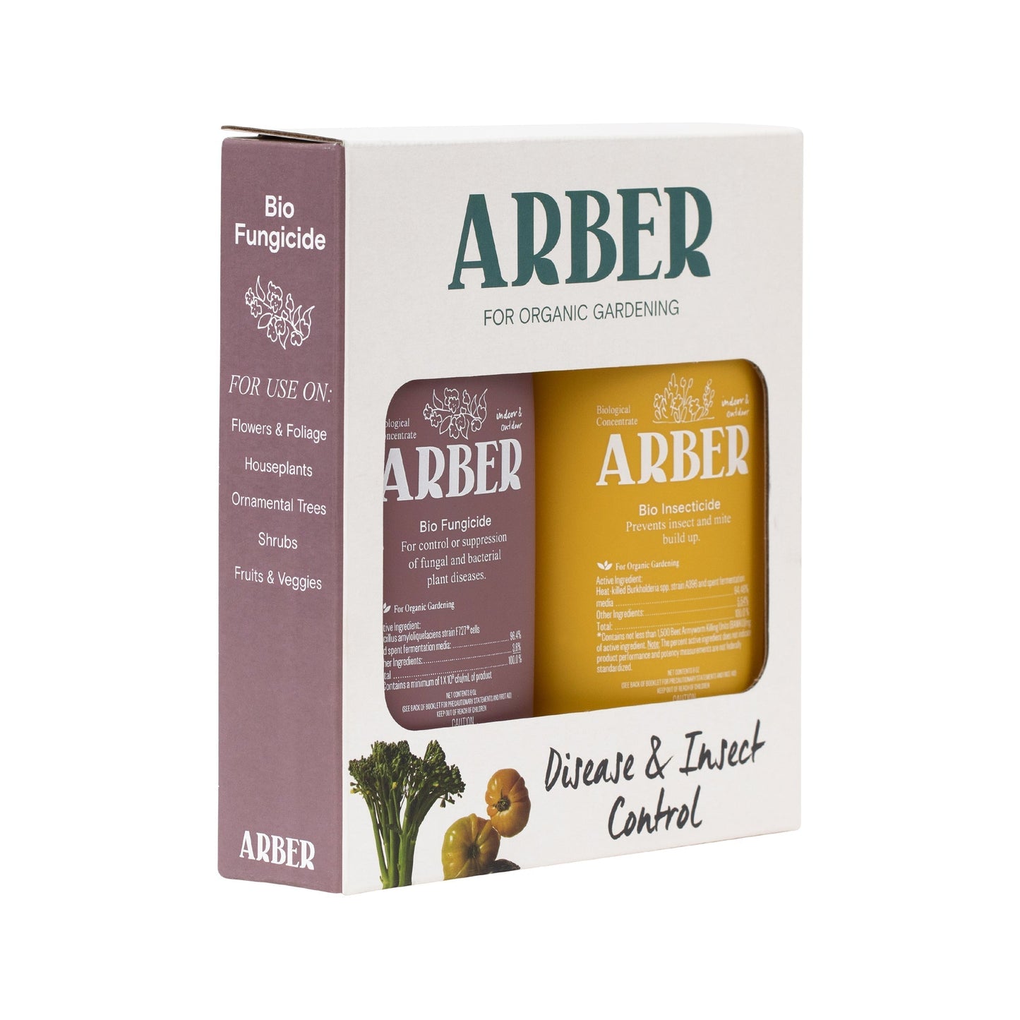 Organic Disease & Insect Control Starter Set kit by Arber, featuring natural solutions for plant health and pest prevention.
