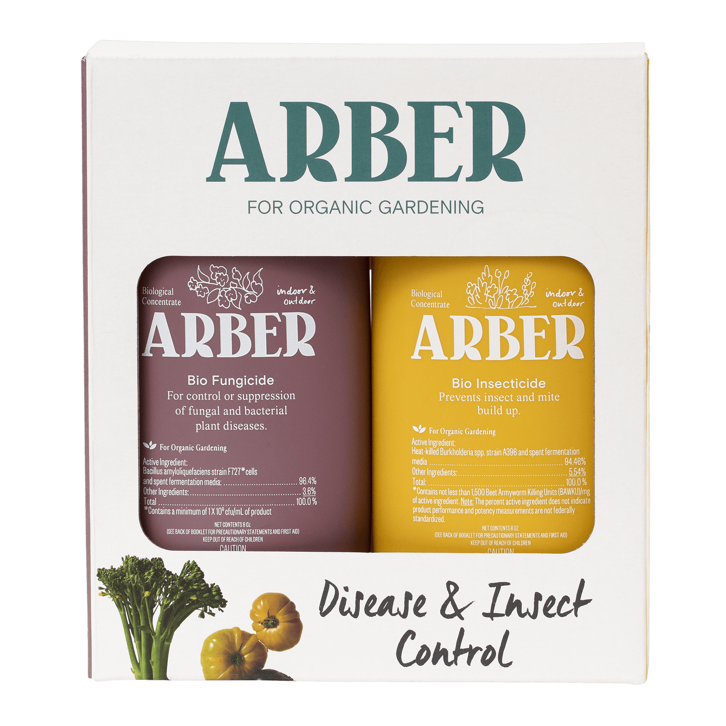 Organic Disease & Insect Control Starter Set kit by Arber, includes natural solutions for plant health and pest management.