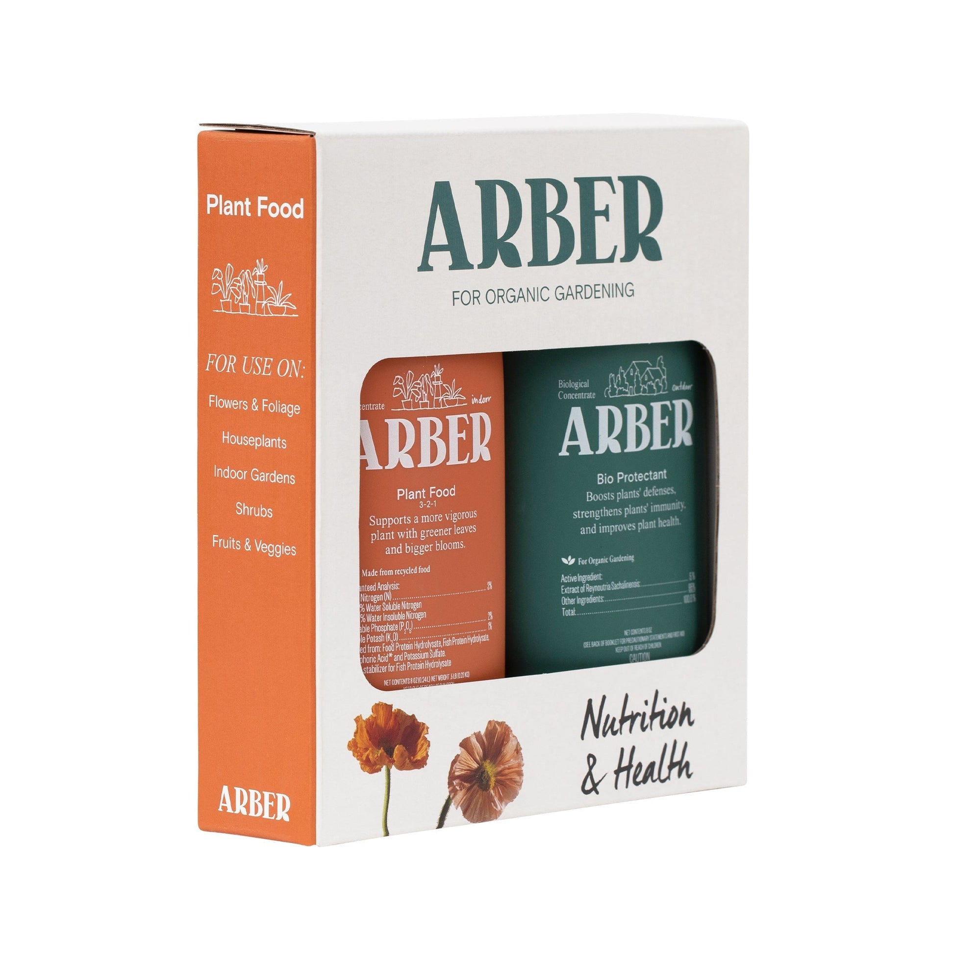 Organic Nutrition & Health Starter Set kit by Arber, includes various health supplements and organic products for wellness.