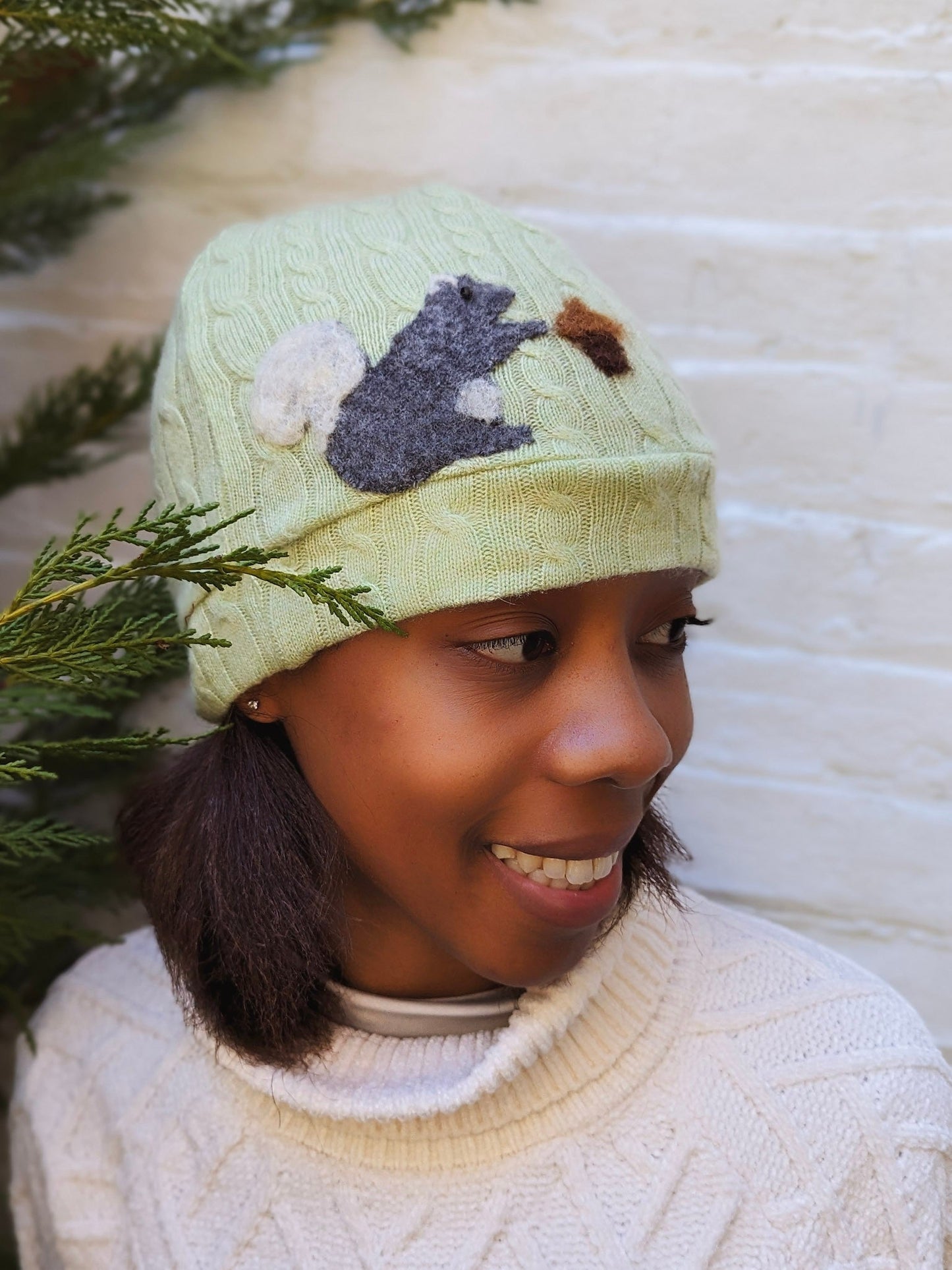 Squirrel Cashmere Hat - Adult - Blessings Grow Meadows -