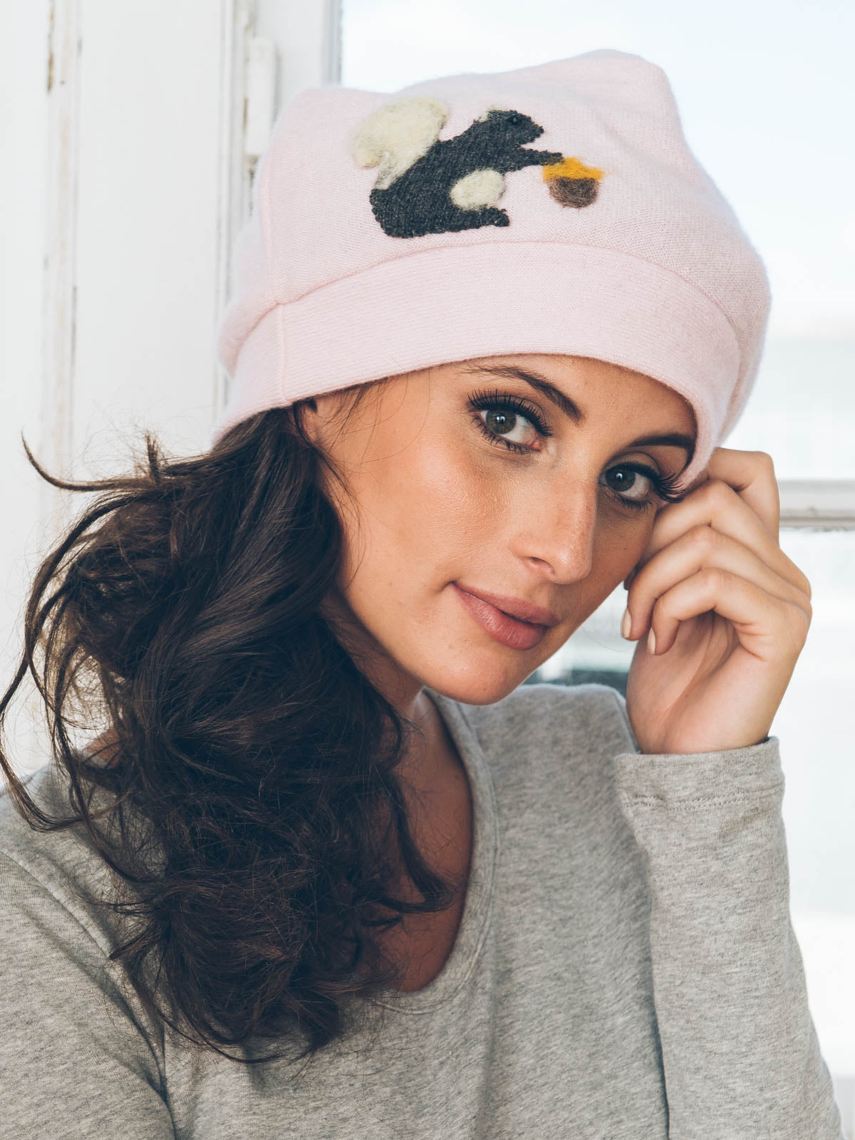 Squirrel Cashmere Hat - Adult - Blessings Grow Meadows -