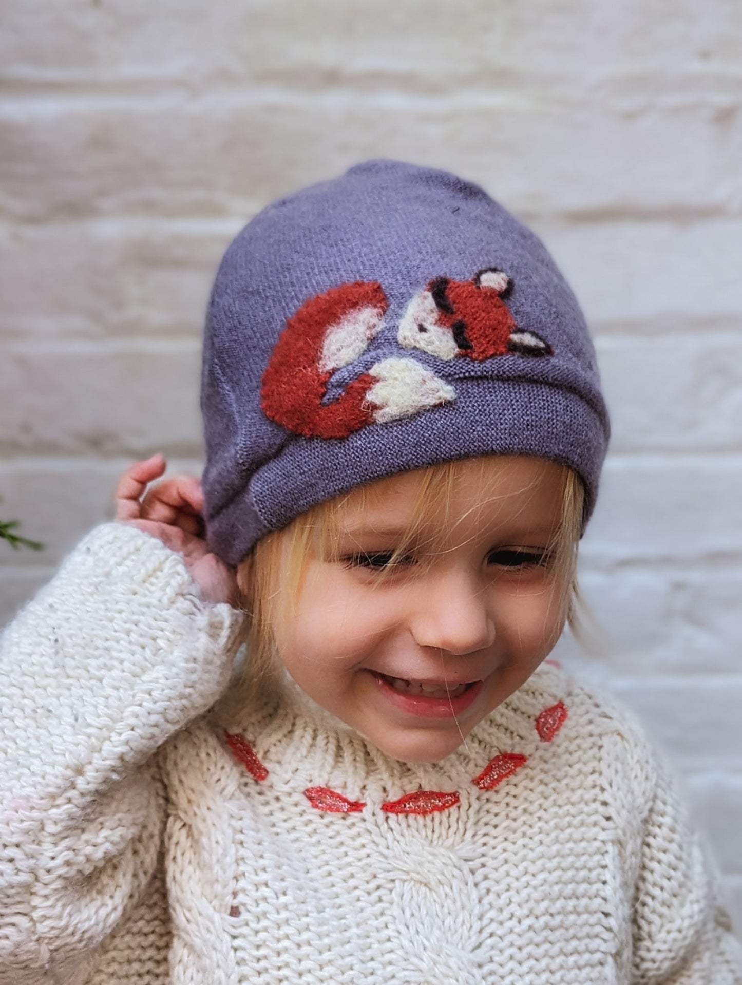 Sleeping Fox Cashmere Hat - Toddler - Blessings Grow Meadows -