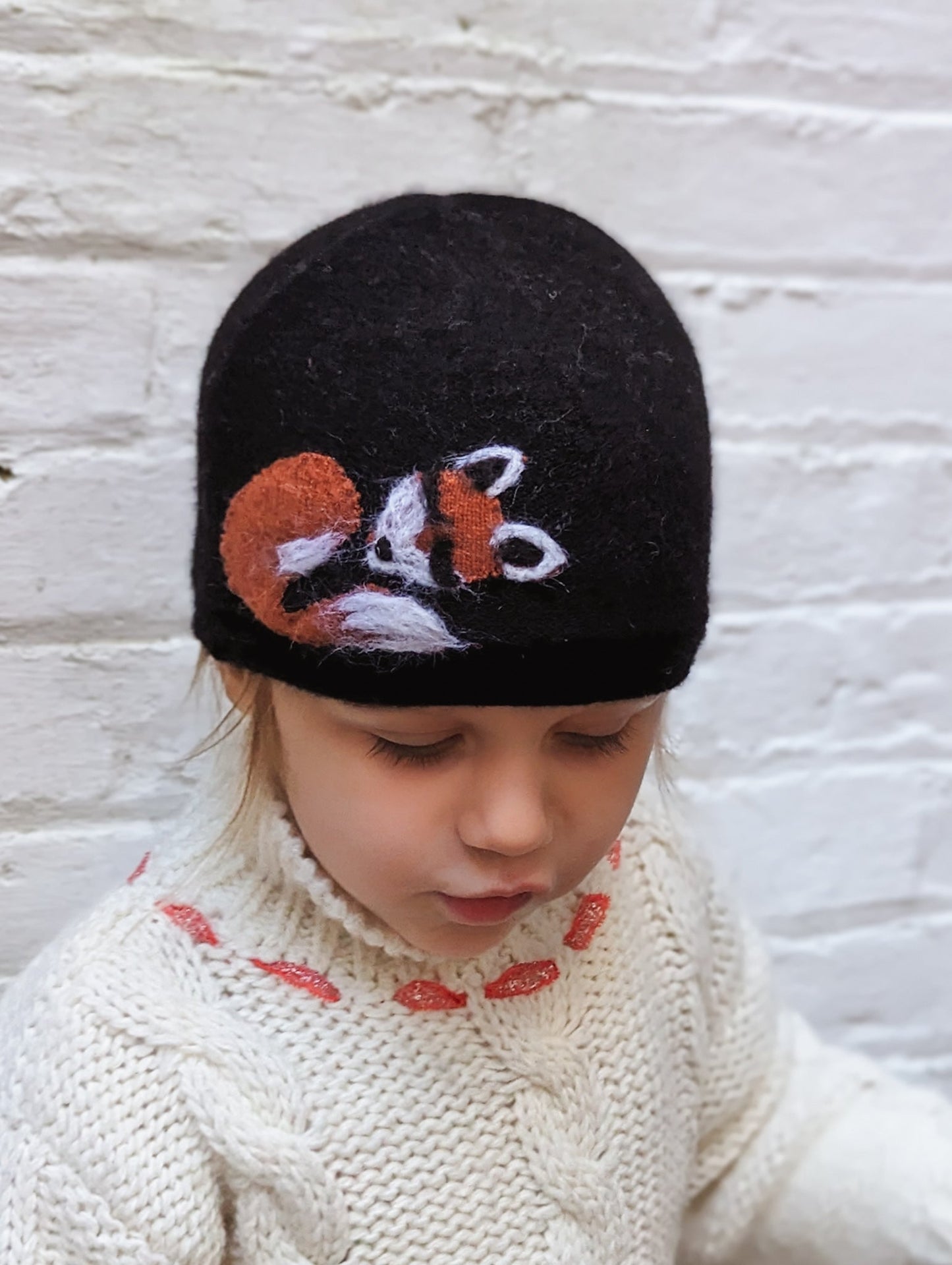 Sleeping Fox Cashmere Hat - Toddler - Blessings Grow Meadows -