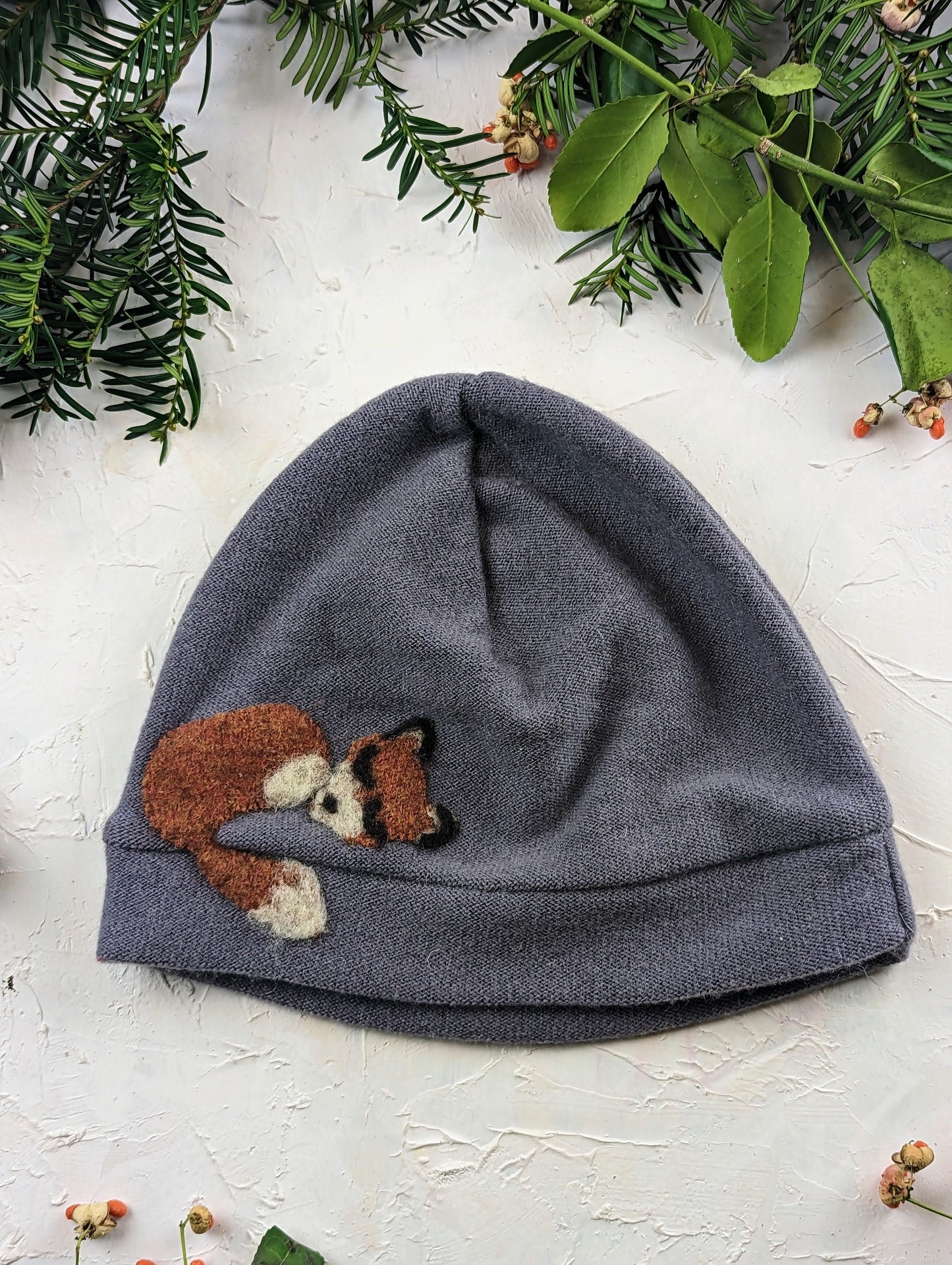 Sleeping Fox Cashmere Hat - AdultBig Kid - Blessings Grow Meadows -