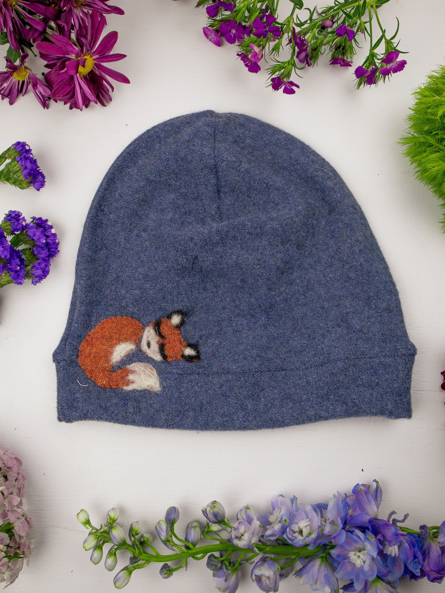 Sleeping Fox Cashmere Hat - AdultBig Kid - Blessings Grow Meadows -