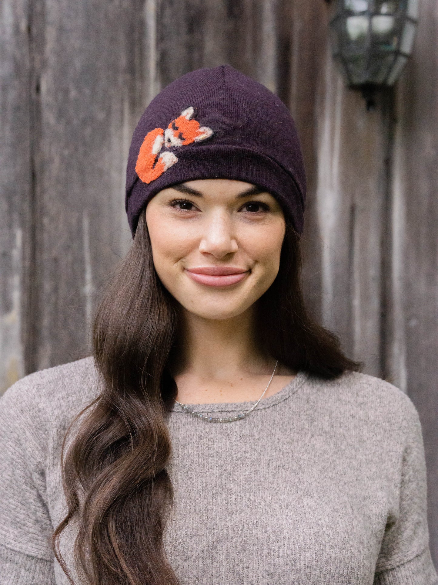 Sleeping Fox Cashmere Hat - AdultBig Kid - Blessings Grow Meadows -