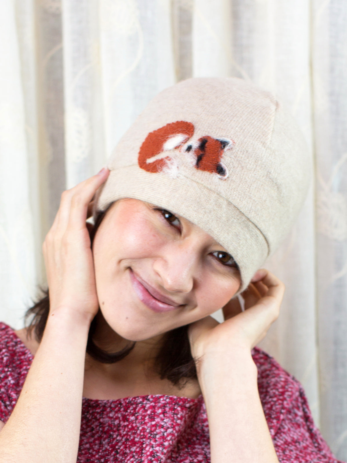 Sleeping Fox Cashmere Hat - AdultBig Kid - Blessings Grow Meadows -
