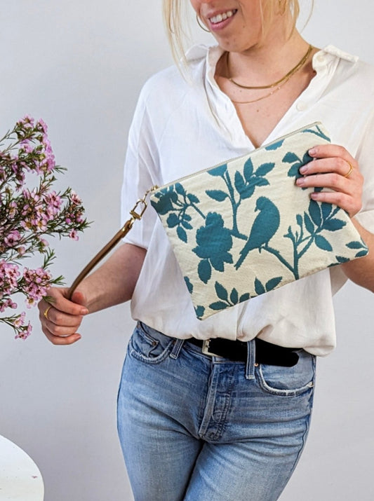 Bird Silhouette Wristlet Purse - Blessings Grow Meadows -