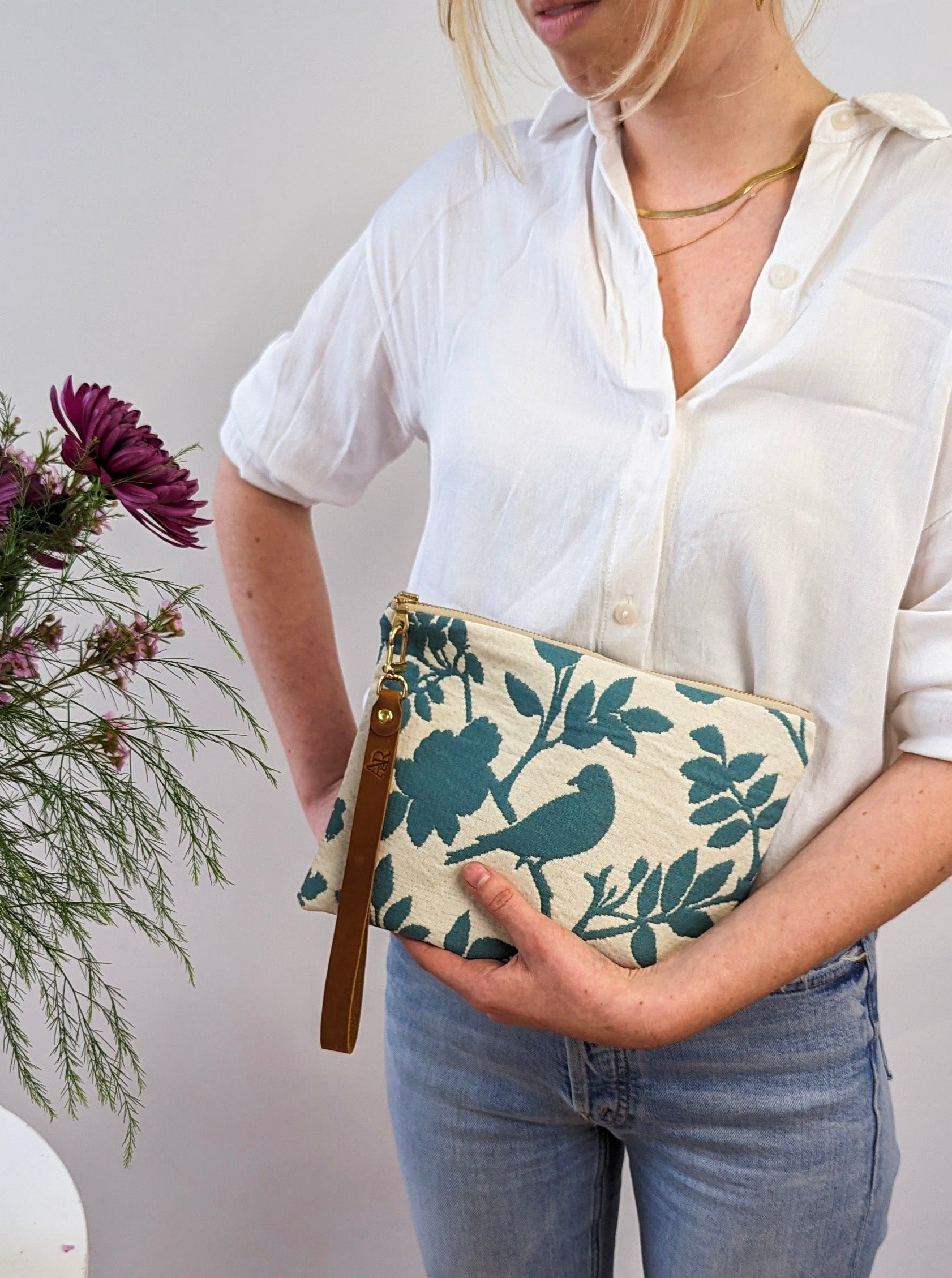Bird Silhouette Wristlet Purse - Blessings Grow Meadows -