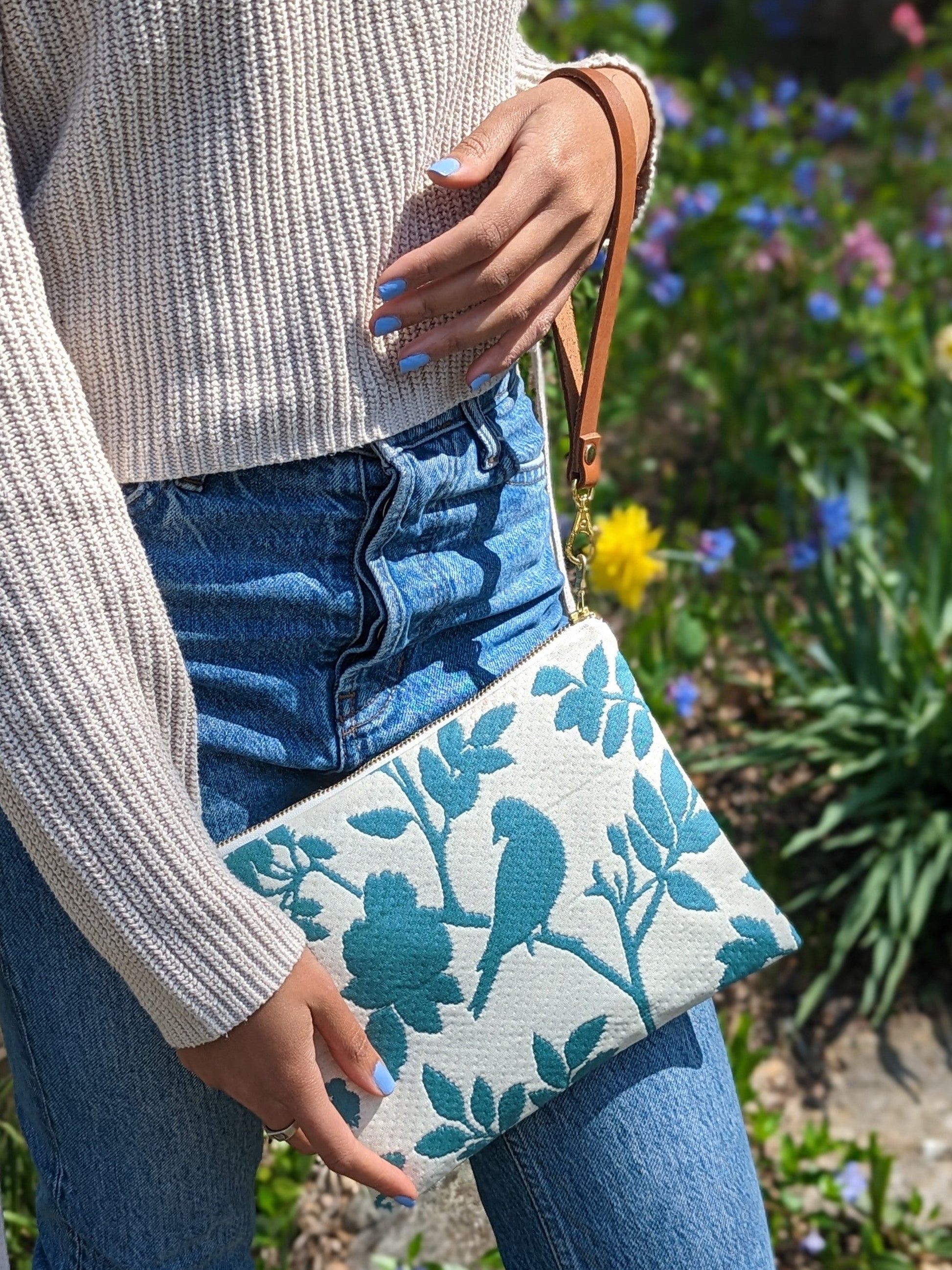 Bird Silhouette Wristlet Purse - Blessings Grow Meadows -