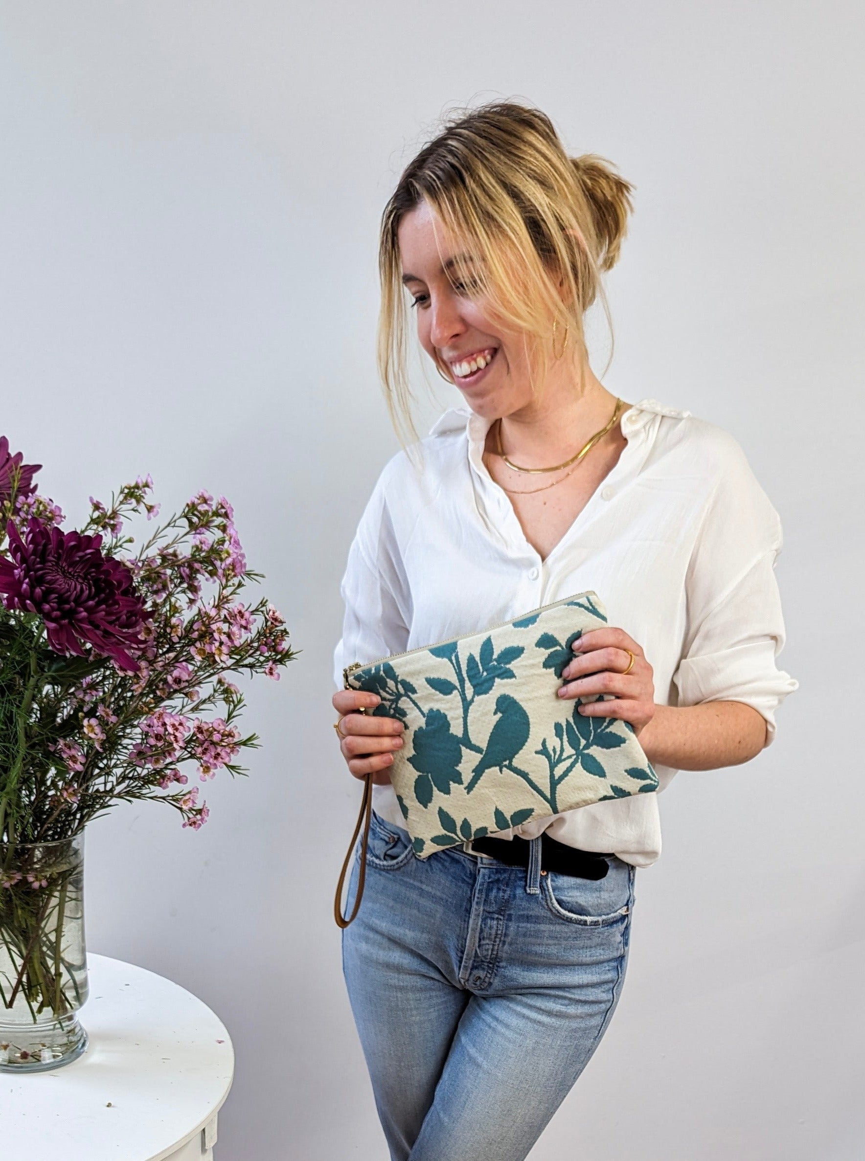 Bird Silhouette Wristlet Purse - Blessings Grow Meadows -