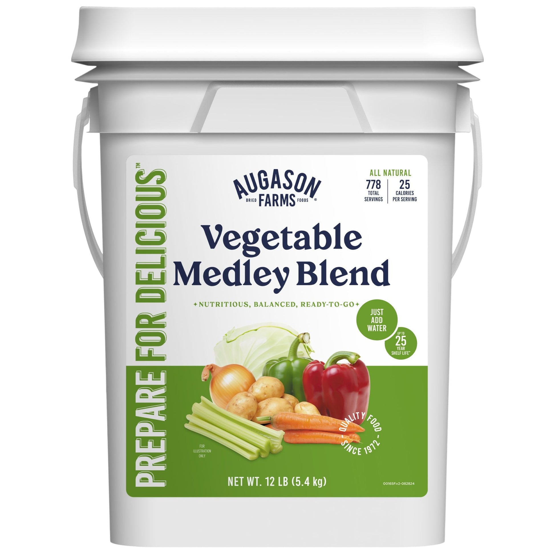 Vegetable Medley Blend 4 Gallon Pail, 778 Servings - Blessings Grow Meadows