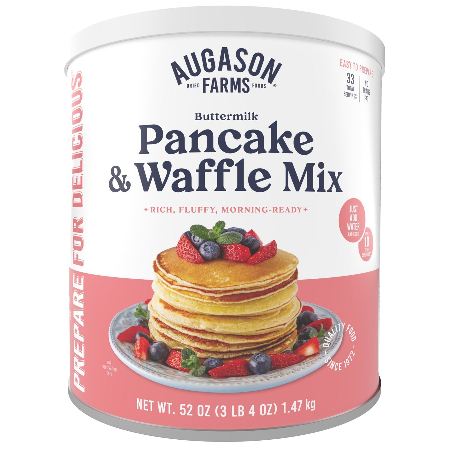 Buttermilk Pancake & Waffle Mix Can, 33 Servings - Blessings Grow Meadows