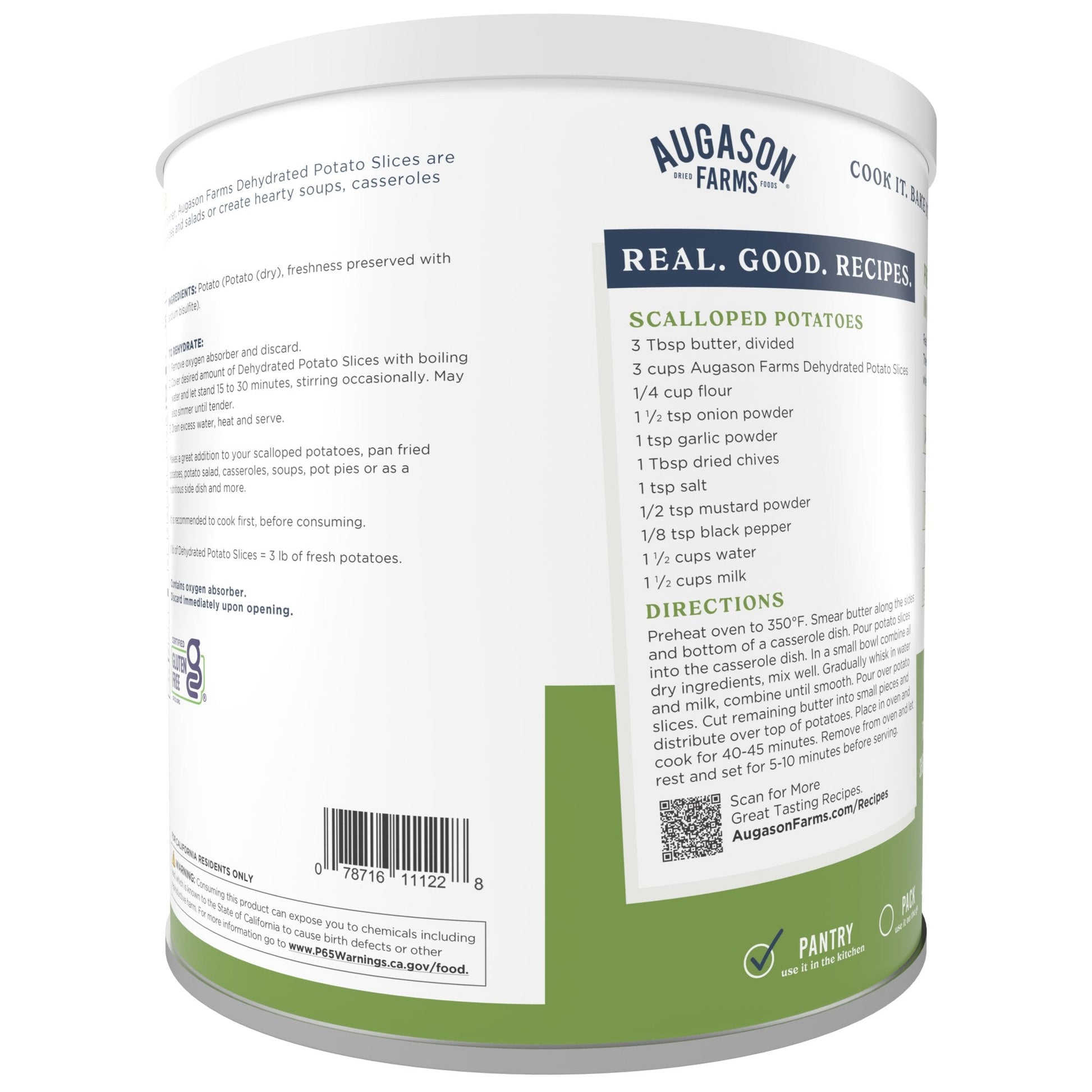 Dehydrated Potato Slices Can, 15 Servings - Blessings Grow Meadows