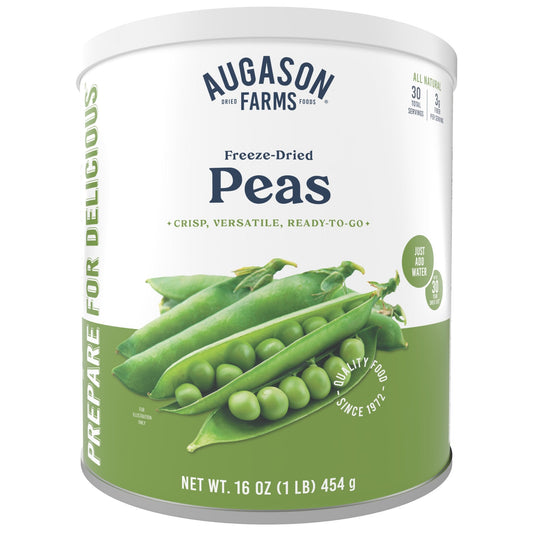 Freeze Dried Peas Can, 30 Servings - Blessings Grow Meadows
