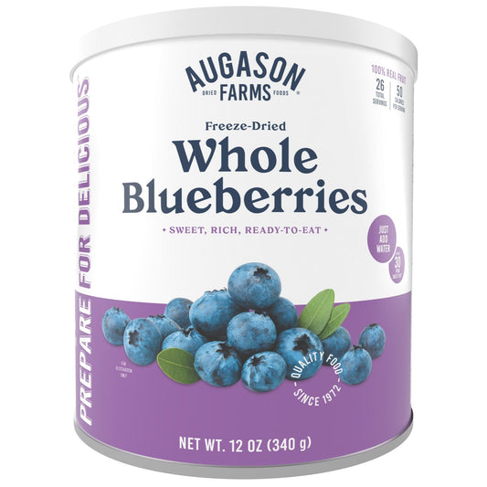 Freeze Dried Whole Blueberries Can, 26 Servings - Blessings Grow Meadows
