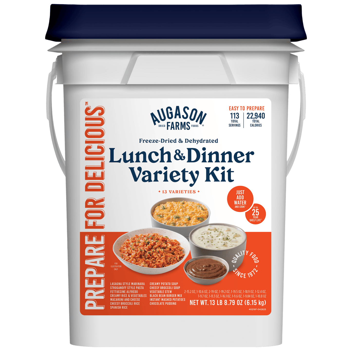 Lunch and Dinner Variety Pail, 122 Servings - Blessings Grow Meadows