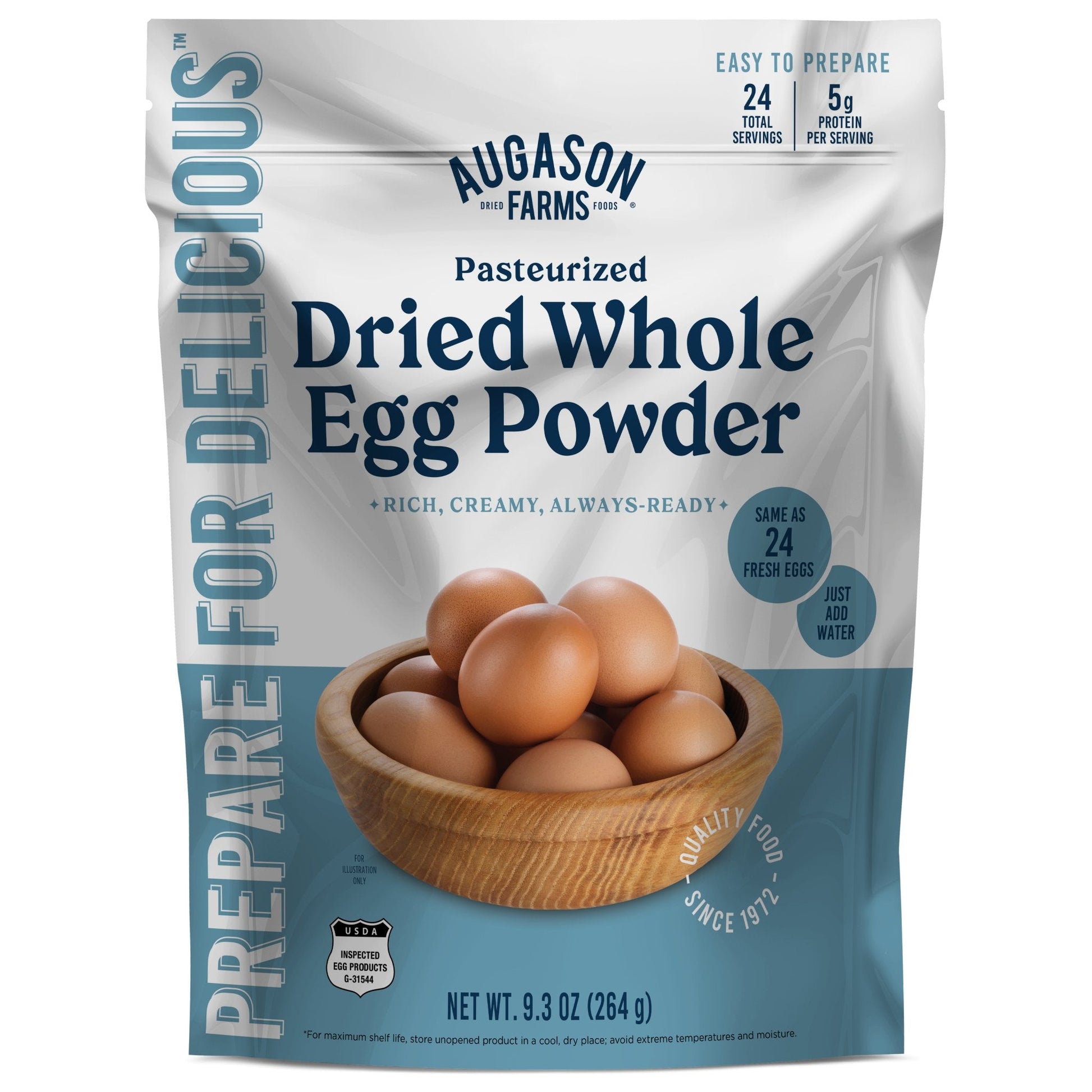 Pasteurized Dried Whole Egg Powder Pouch, 24 Servings - Blessings Grow Meadows