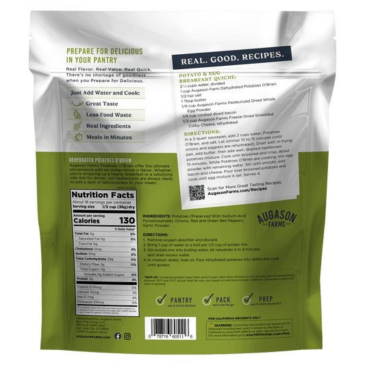 Potatoes O'Brien Family Size Pouch, 18 Servings - Blessings Grow Meadows