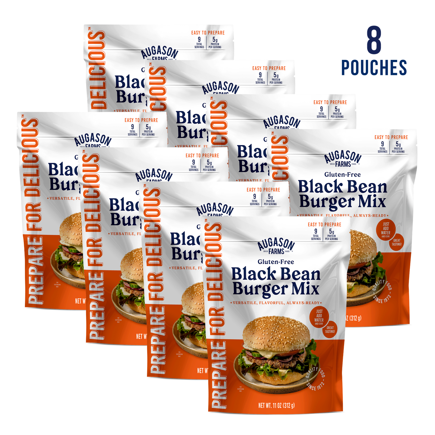 Gluten Free Black Bean Burger Mix Pouch, 9 Servings - Blessings Grow Meadows