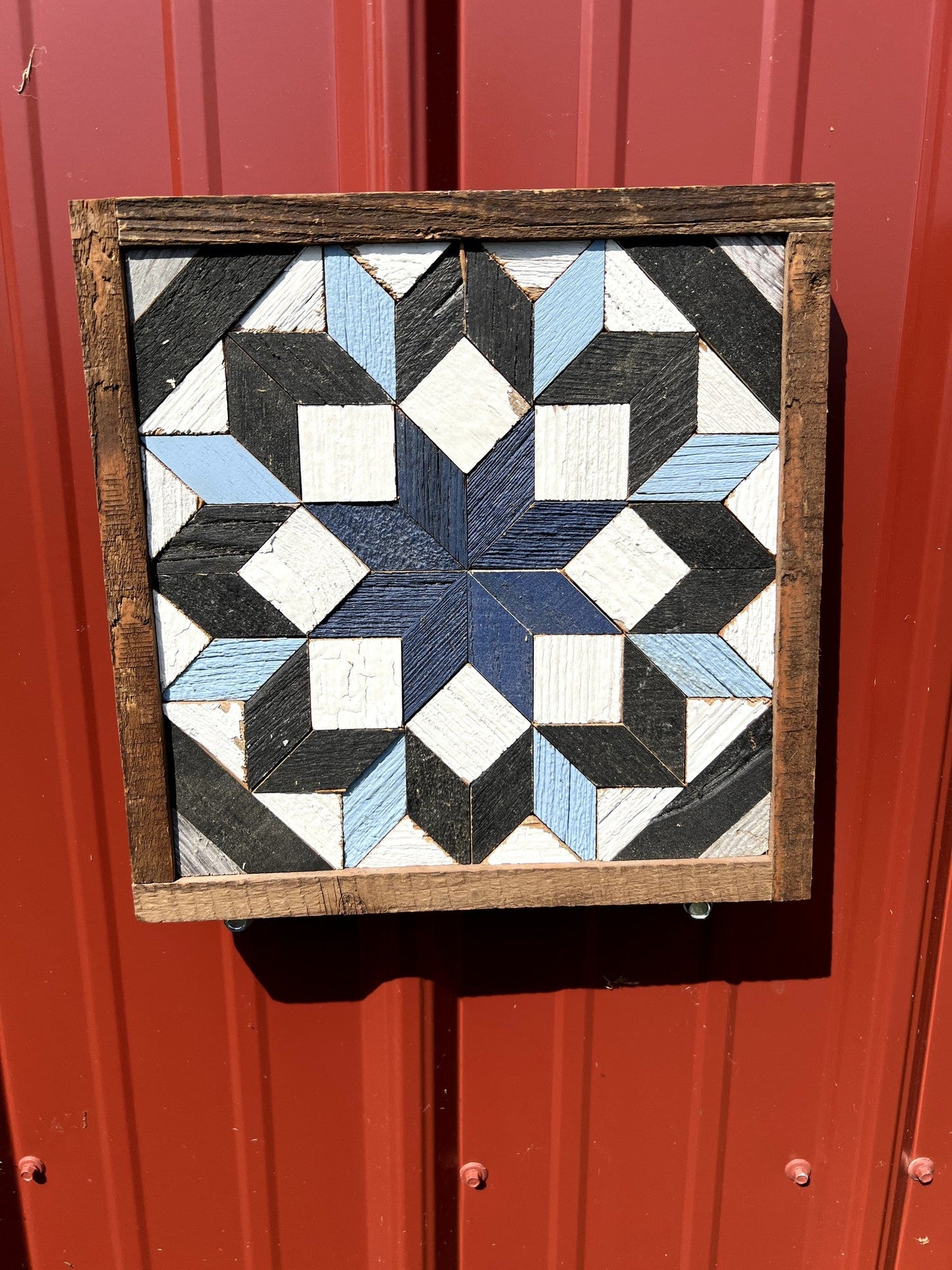 Amish Handmade Barn Quilt - Square (10.5 in x 10.5 in x 1 in)