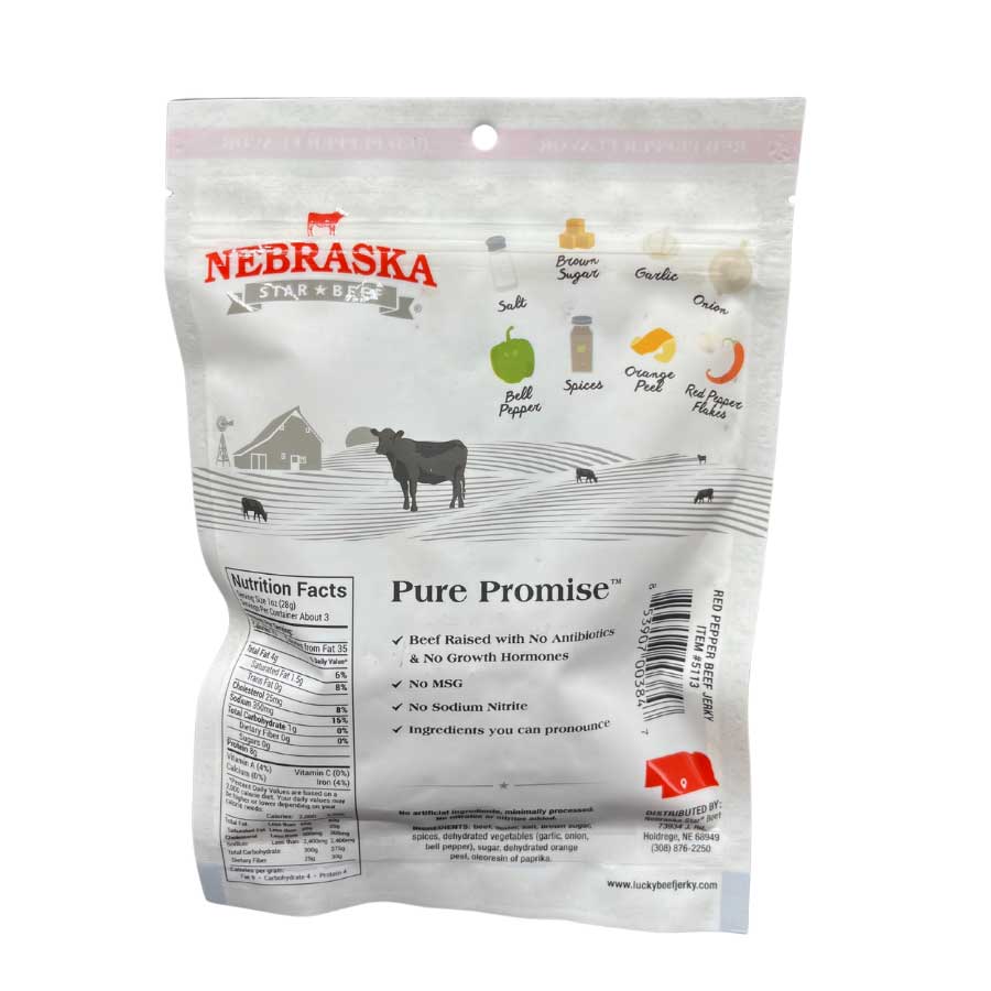 Red Pepper Beef Jerky | 3 oz | Nebraska Star Beef - BuyNebraska.com ~ Blessings Grow Meadows