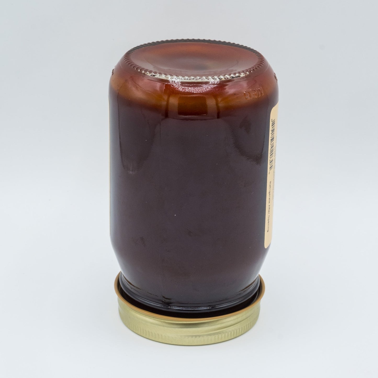 Canned Bacon Bourbon BBQ Sauce by Amish Country Store in a 16 oz jar, featuring rich bacon and bourbon flavors.