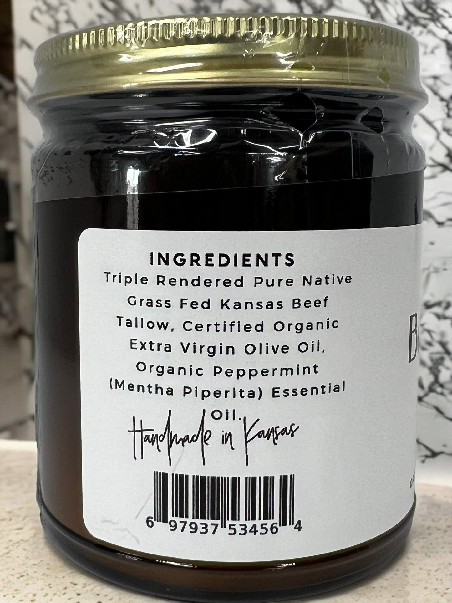 Beef Tallow Balm - 2 oz - Grown and Made in USA - Organic Grass Fed and Finished Tallow - Moisturizing Skin Care - Blessings Grow Meadows