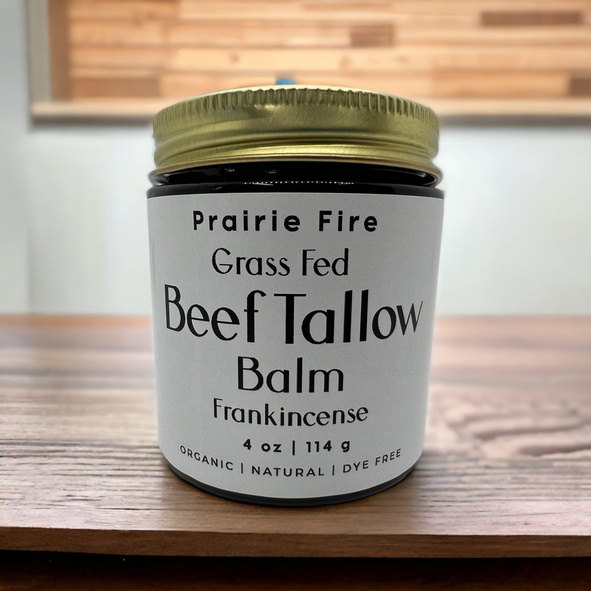 Beef Tallow Balm - 4 oz - Made in USA - Organic Grass Fed and Finished Tallow - Moisturizing Skin Care - Blessings Grow Meadows