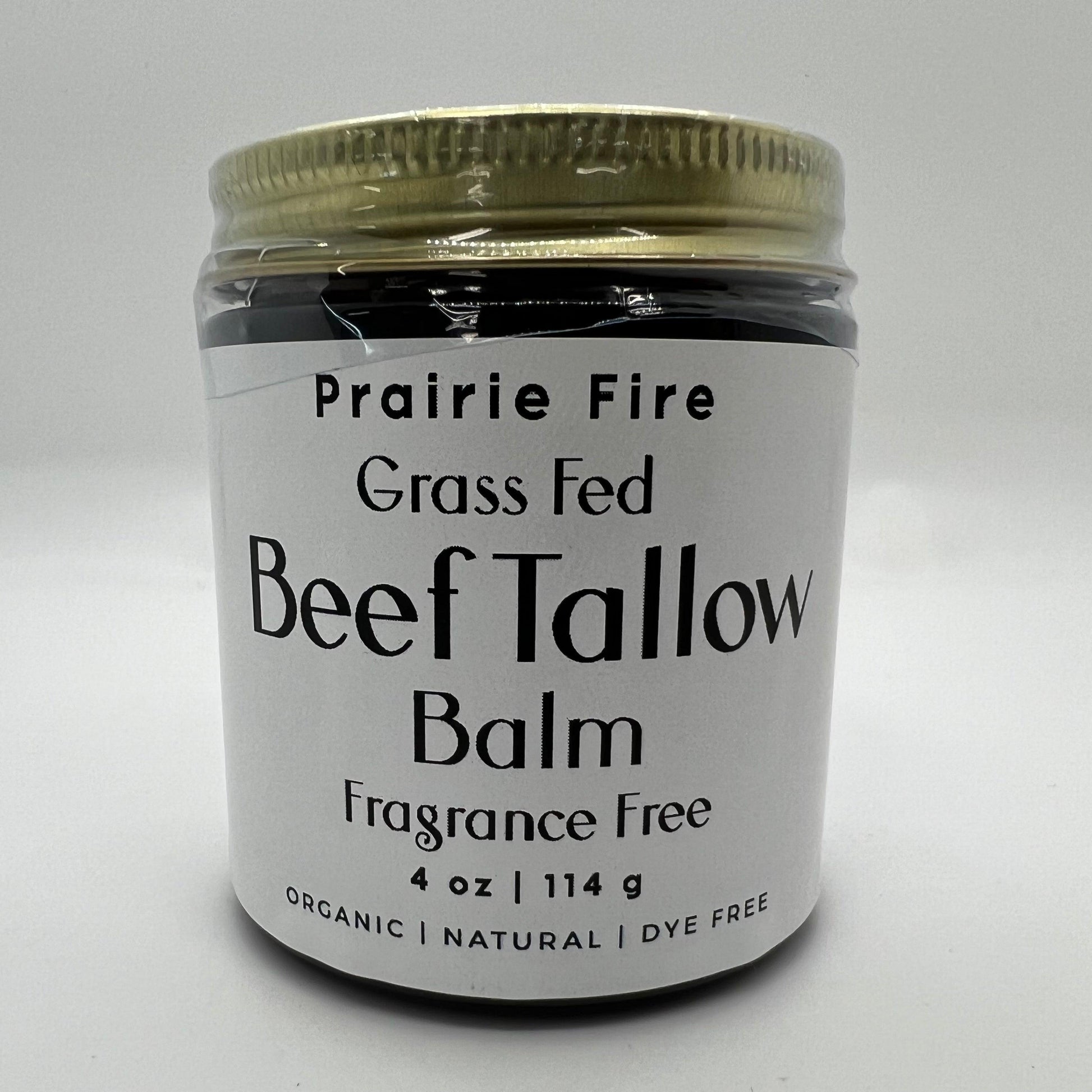 Beef Tallow Balm - 4 oz - Made in USA - Organic Grass Fed and Finished Tallow - Moisturizing Skin Care - Blessings Grow Meadows