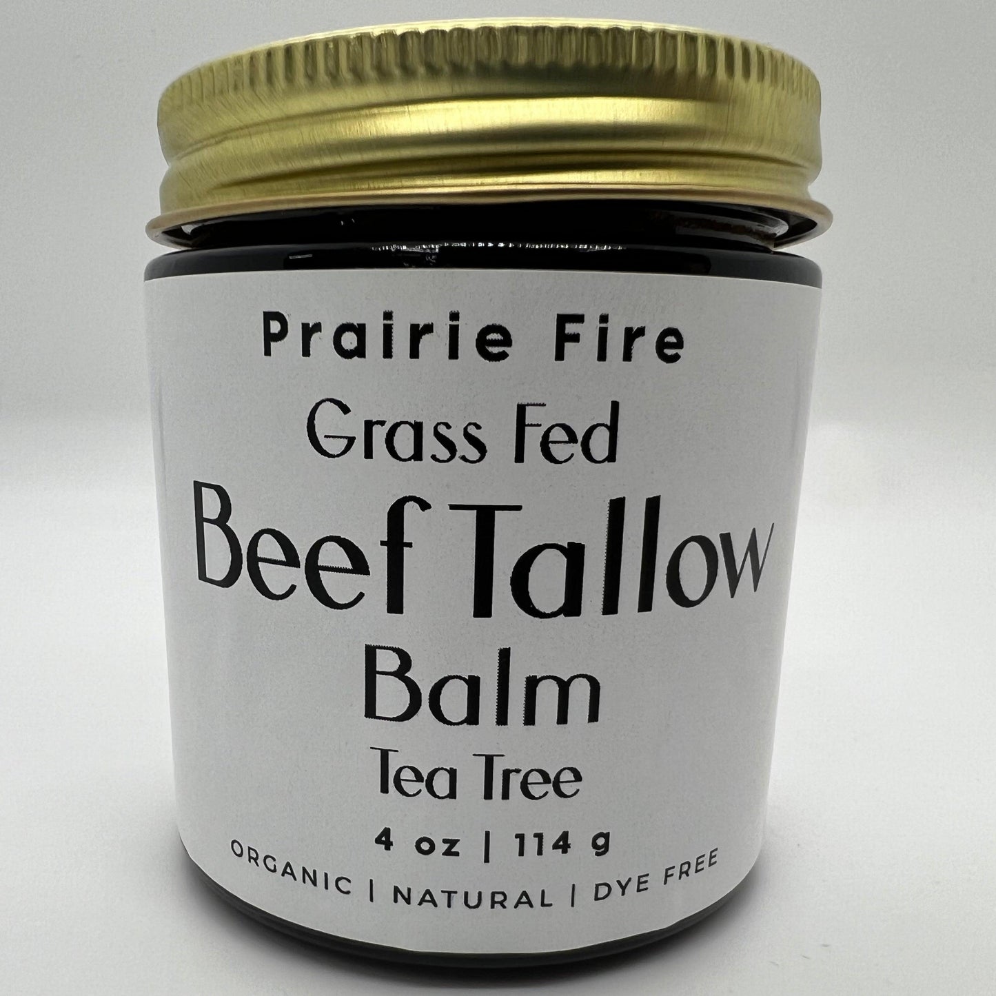 Beef Tallow Balm - 4 oz - Made in USA - Organic Grass Fed and Finished Tallow - Moisturizing Skin Care - Blessings Grow Meadows