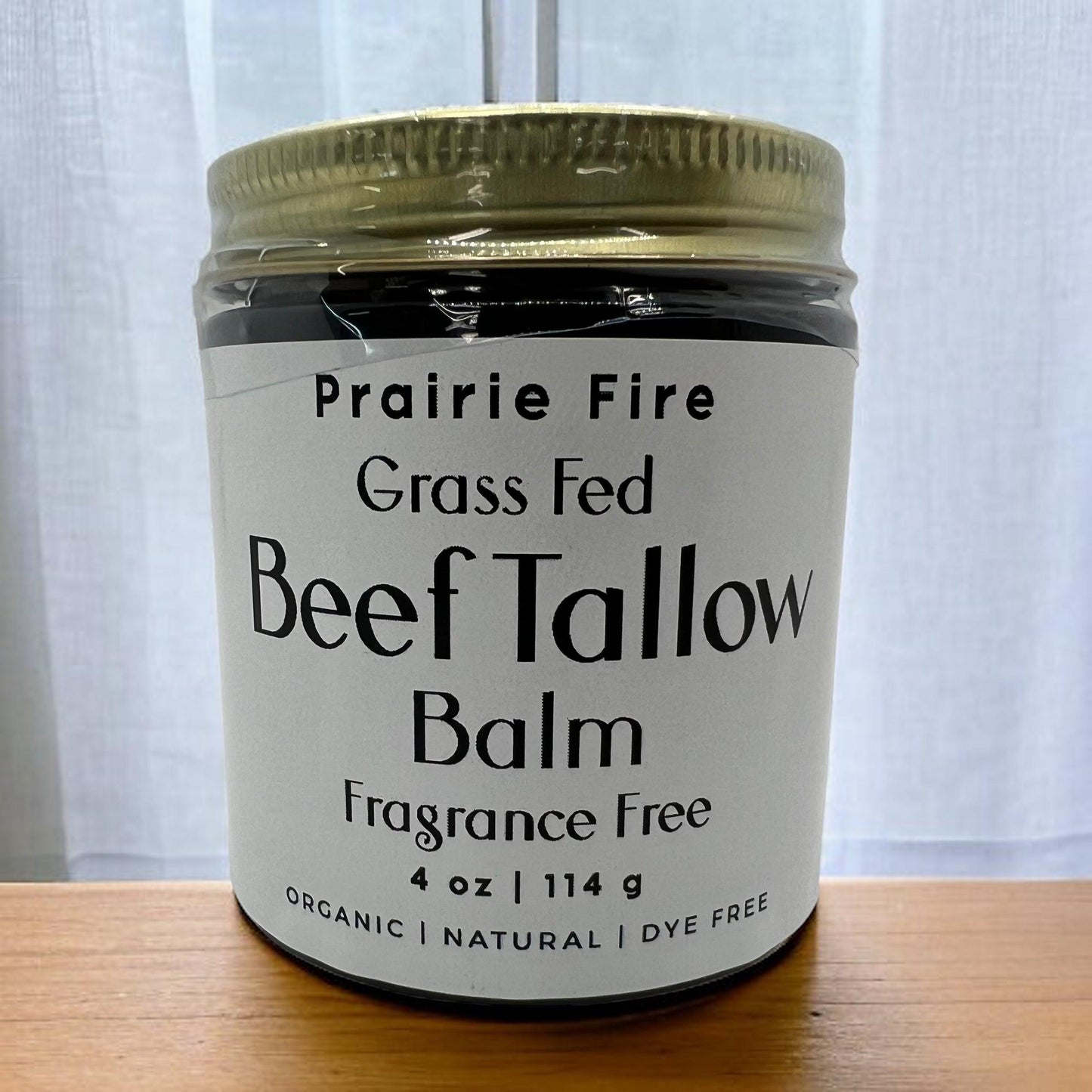 Beef Tallow Balm - 4 oz - Made in USA - Organic Grass Fed and Finished Tallow - Moisturizing Skin Care - Blessings Grow Meadows