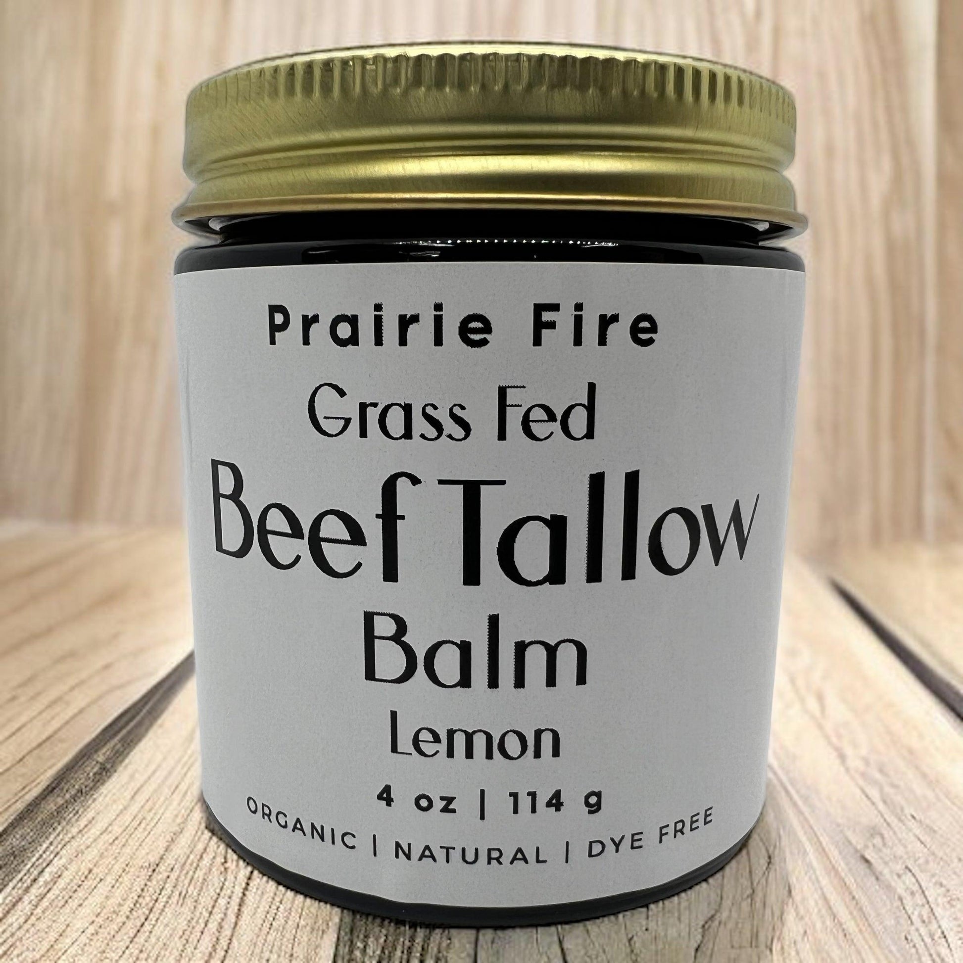Beef Tallow Balm - 4 oz - Made in USA - Organic Grass Fed and Finished Tallow - Moisturizing Skin Care - Blessings Grow Meadows
