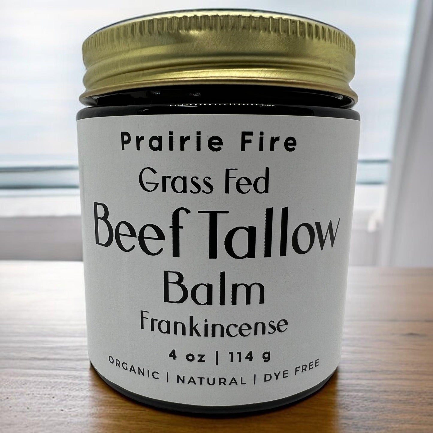 Beef Tallow Balm - 4 oz - Made in USA - Organic Grass Fed and Finished Tallow - Moisturizing Skin Care - Blessings Grow Meadows