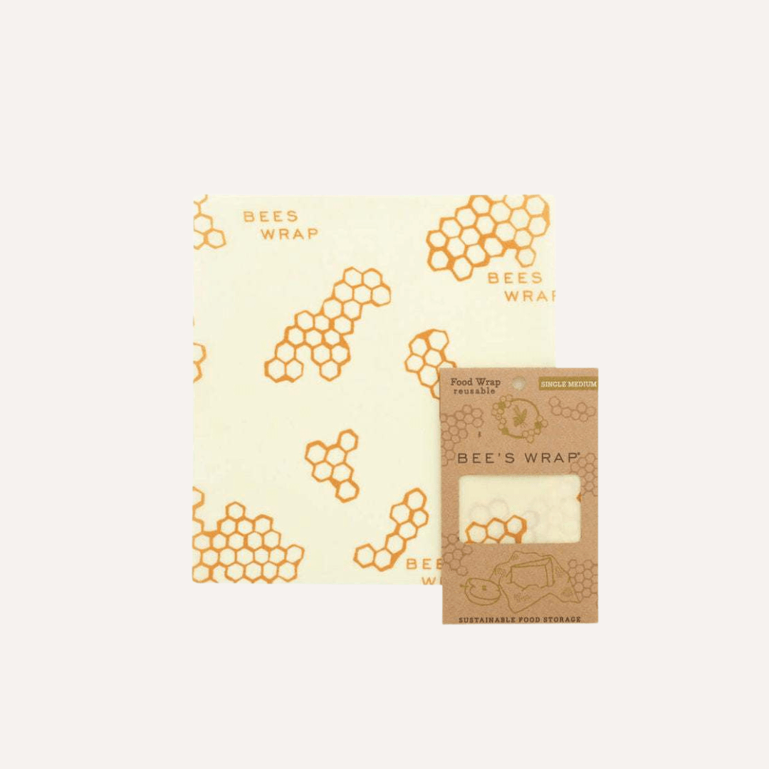 Reusable beeswax food wraps by Tilley + Me, featuring organic, colorful patterns for sustainable food storage.