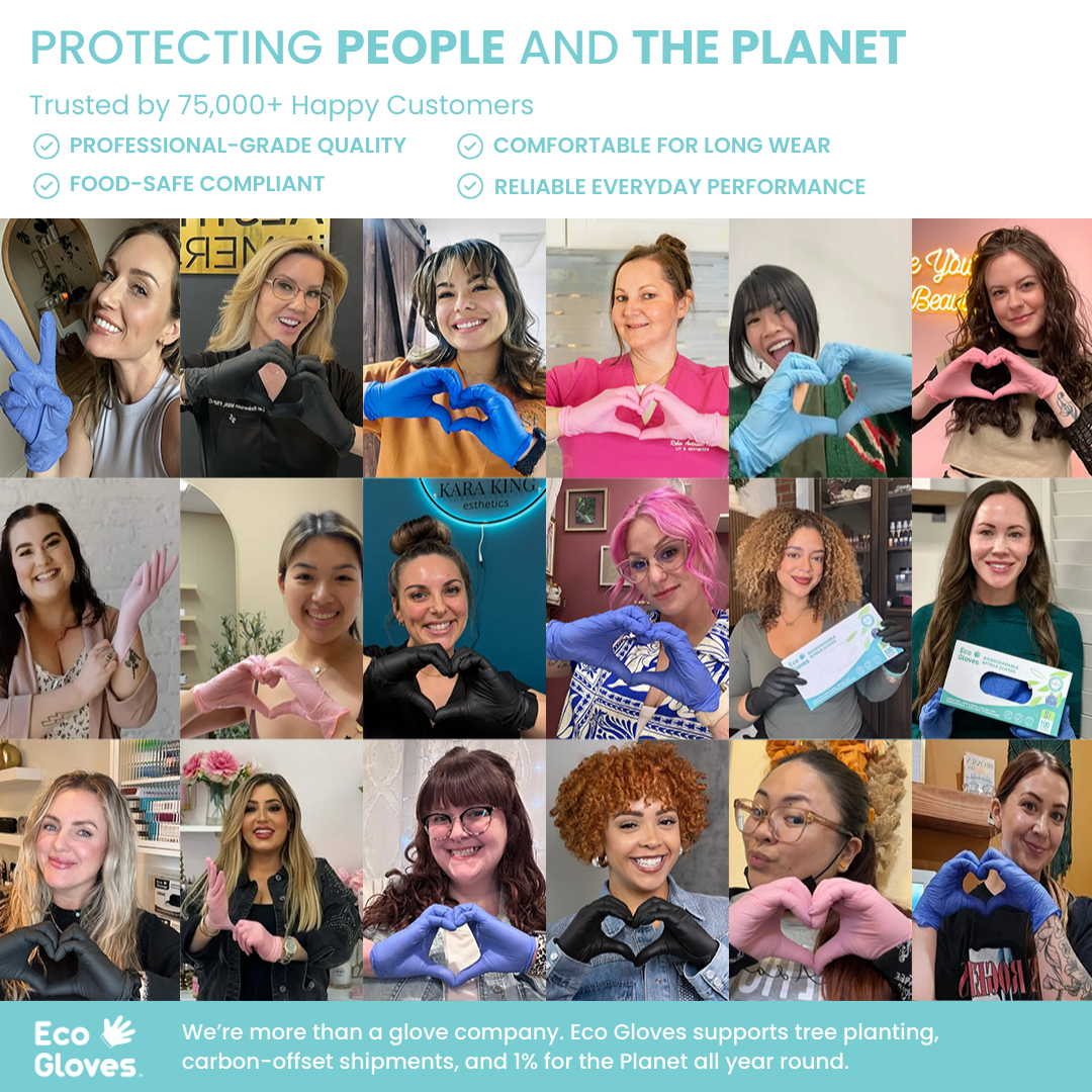 Biodegradable Nitrile Gloves 4 Mil - Black (1,000 Gloves/Case)  Eco Gloves - Eco Gloves ~ Blessings Grow Meadows