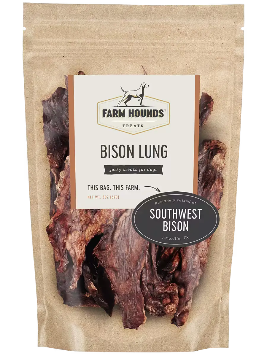 Fresh Bison Lung, farm-raised organ meat from Farm Hounds, shown from the front view with natural texture and color.