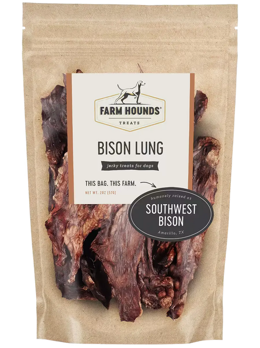 Fresh Bison Lung, farm-raised organ meat from Farm Hounds, shown from the front view with natural texture and color.