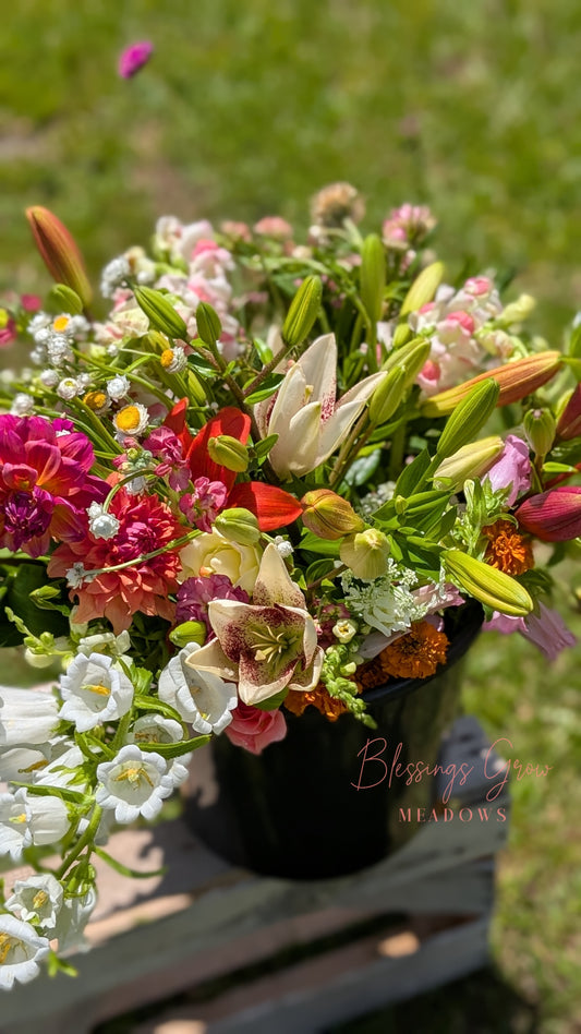 DIY Event Flowers + Bulk Fresh Cut Bulk Greenery: Bloom Buckets (Metter, GA Pick-Up) - Blessings Grow Meadows