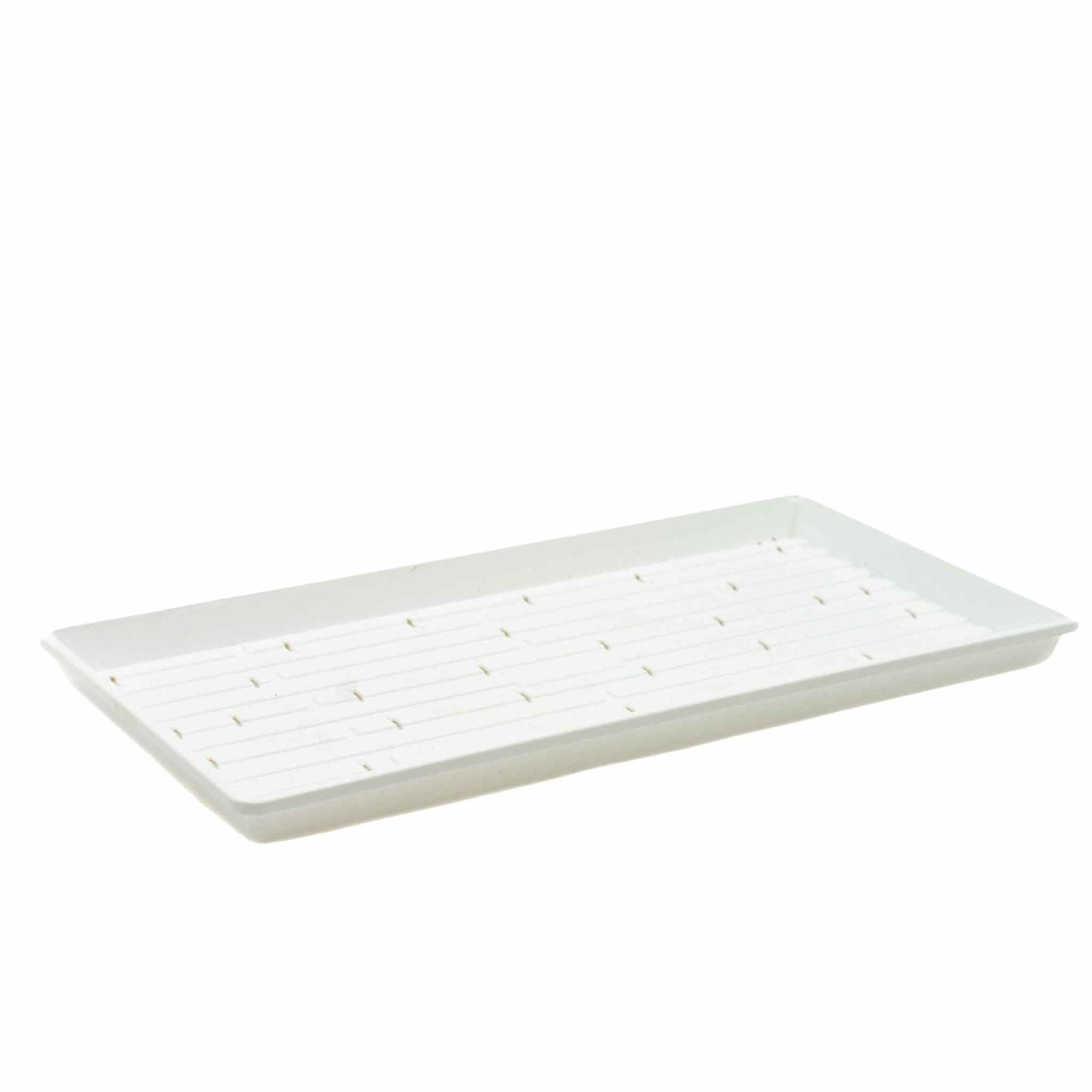 Black Bootstrap Farmer 1020 Microgreen Trays, shallow extra strength, sturdy plastic trays for growing microgreens without drainage holes