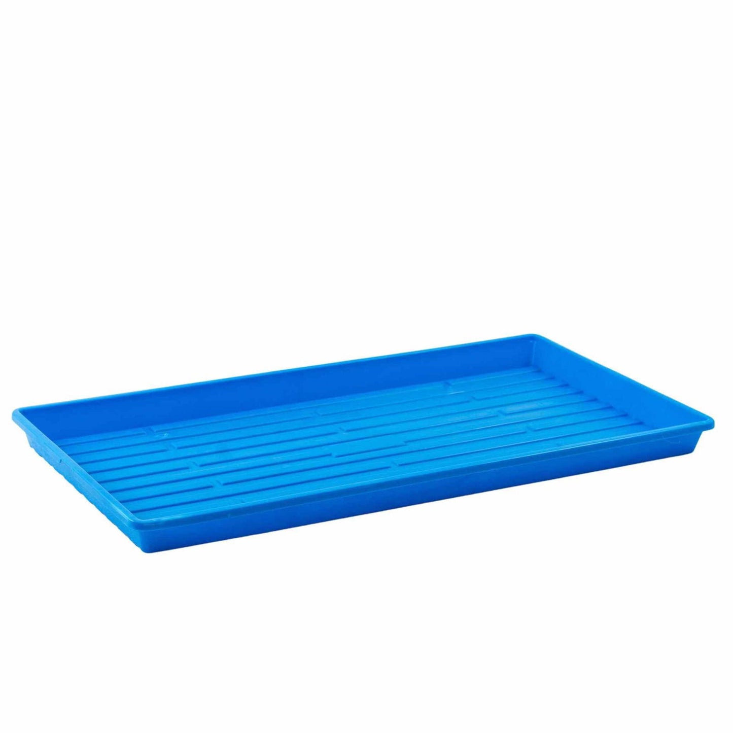 Bootstrap Farmer 1020 Microgreen Trays in vibrant colors, shallow extra-strength design, perfect for growing microgreens indoors.