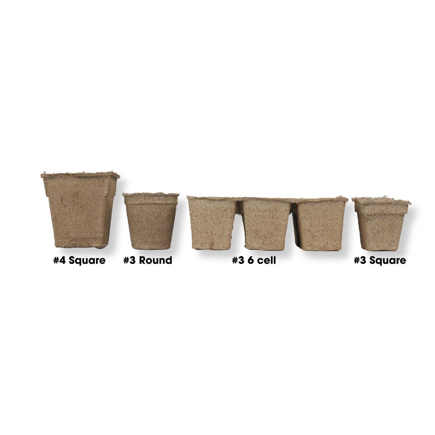 Bootstrap Farmer CowPots® #3 Square seed starting pots, biodegradable and eco-friendly for gardening.