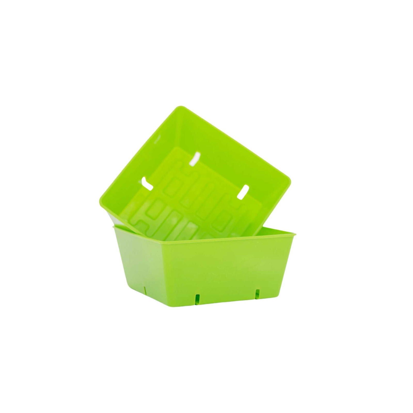 Set of eight black 5x5 grow trays from Bootstrap Farmer with extra strength inserts for seedling propagation and gardening.